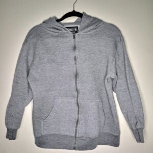 Brooklyn Xpress boys grey fleece zip up Hoodie